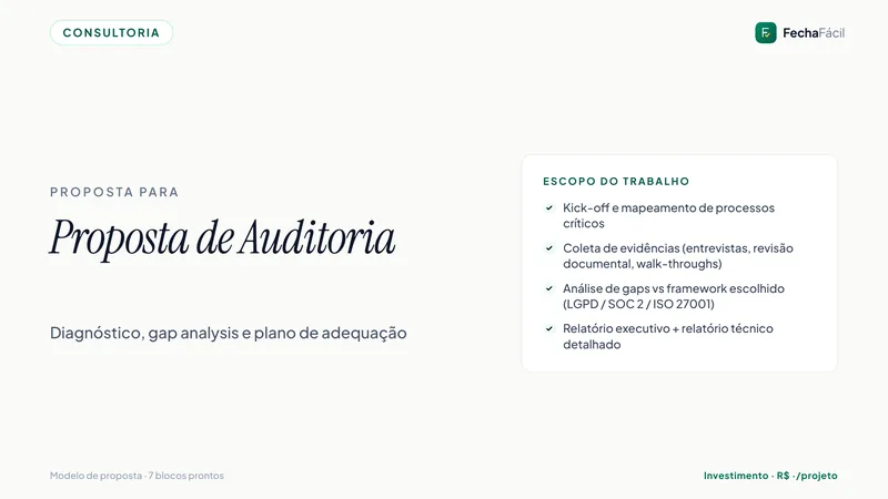 Modelo de proposta — Auditoria & Compliance